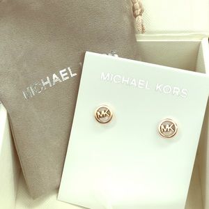 Michael Kors Logo Stud Earrings